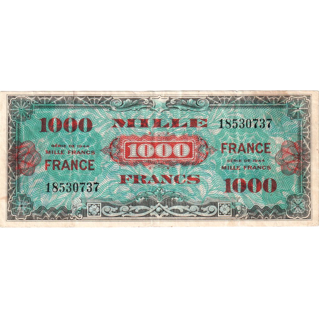 France, 1000 Francs, France, Undated (1945), EF(40-45)