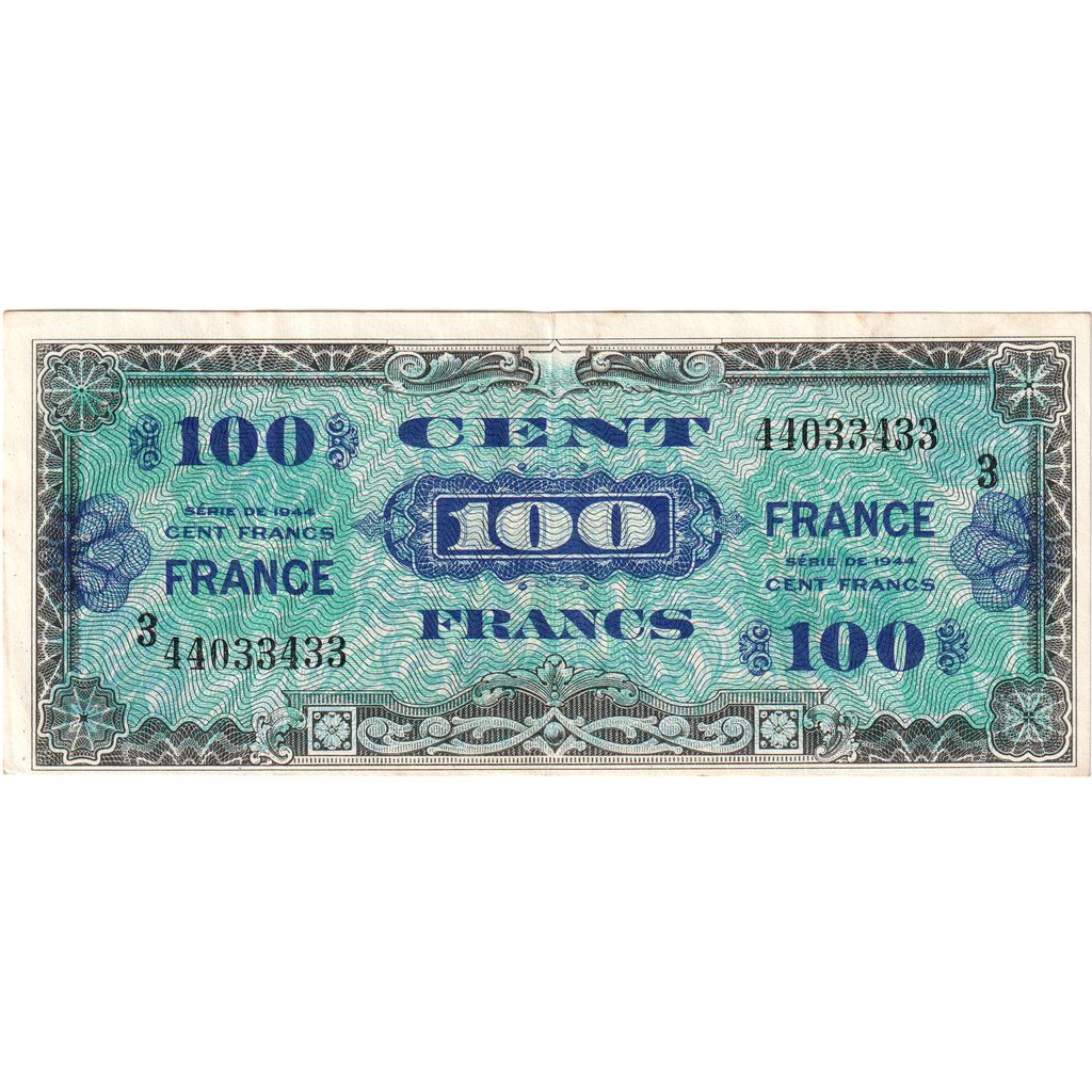 França, 100 Francs, France, Undated (1945), Serie 3, AU(55-58)