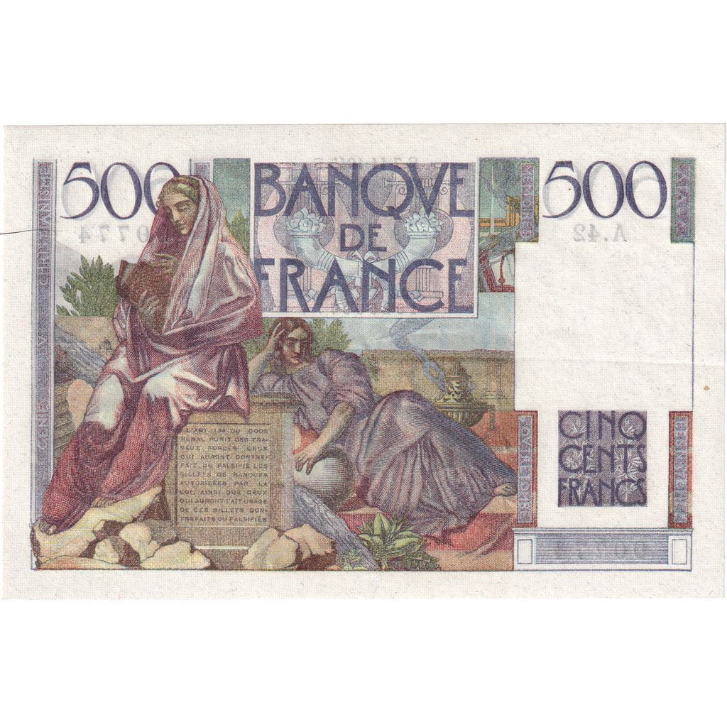 França, 500 Francs, Chateaubriand, 1945-11-07, A.42, UNC(63)