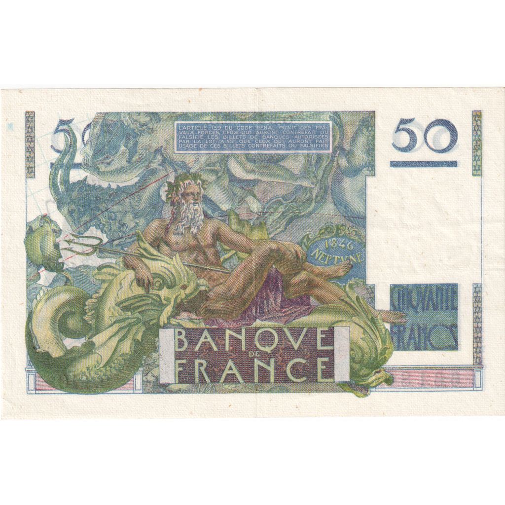 France, 50 Francs, Le Verrier, 1948-04-08, D.110, AU(55-58)