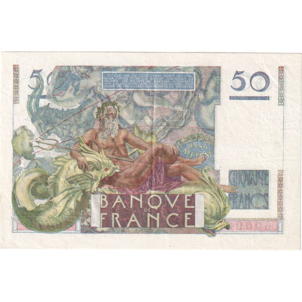 France, 50 Francs, Le Verrier, 1951-06-07, U.178, EF(40-45)