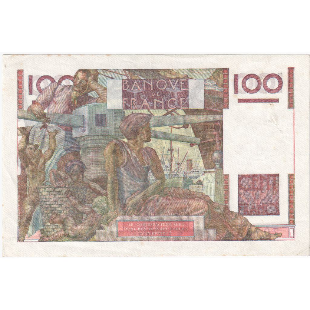 France, 100 Francs, Jeune Paysan, 1953-06-04, C.548, AU(55-58)