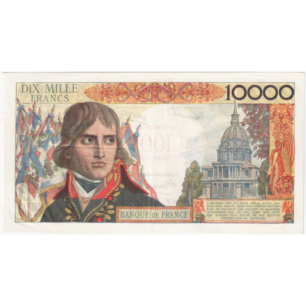 Francia, 100 Nouveaux Francs on 10,000 Francs, Bonaparte, 1958-10-30, U.150, MBC