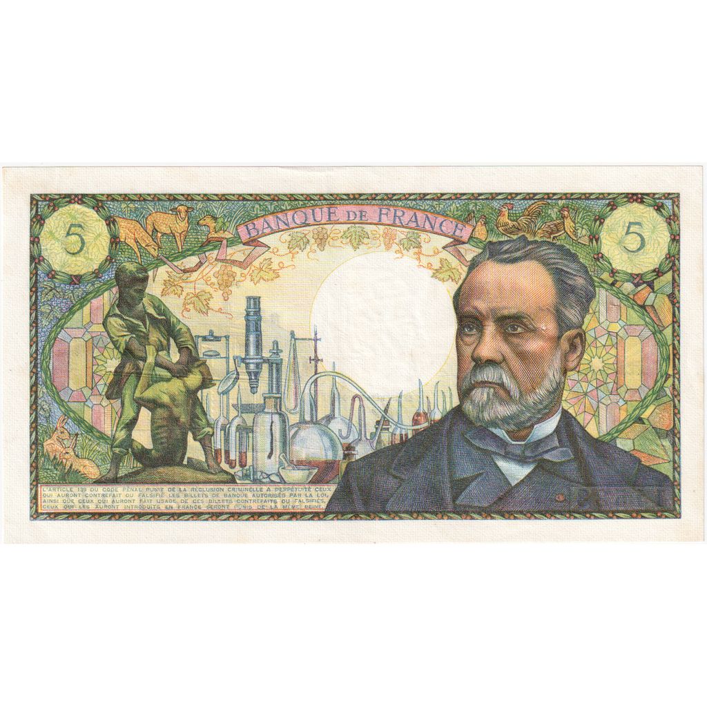 Francia, 5 Francs, Pasteur, 1966-11-04, O.42, BB+