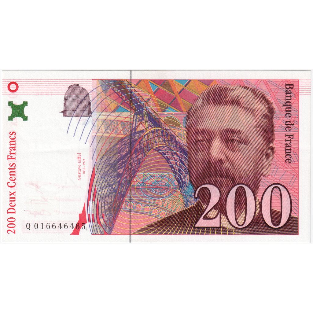 França, 200 Francs, Eiffel, 1996, Q, Sans Strap, UNC(63)