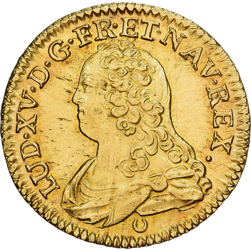 França, Louis XV, Louis d'or aux lunettes, 1728, Tours, Pedigree, Dourado