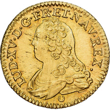 França, Louis XV, Louis d'or aux lunettes, 1728, Tours, Pedigree, Dourado