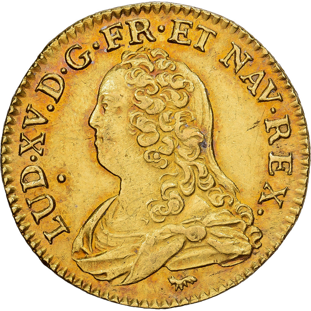 França, Louis XV, Louis d'or aux lunettes, 1732, Paris, Pedigree, Dourado