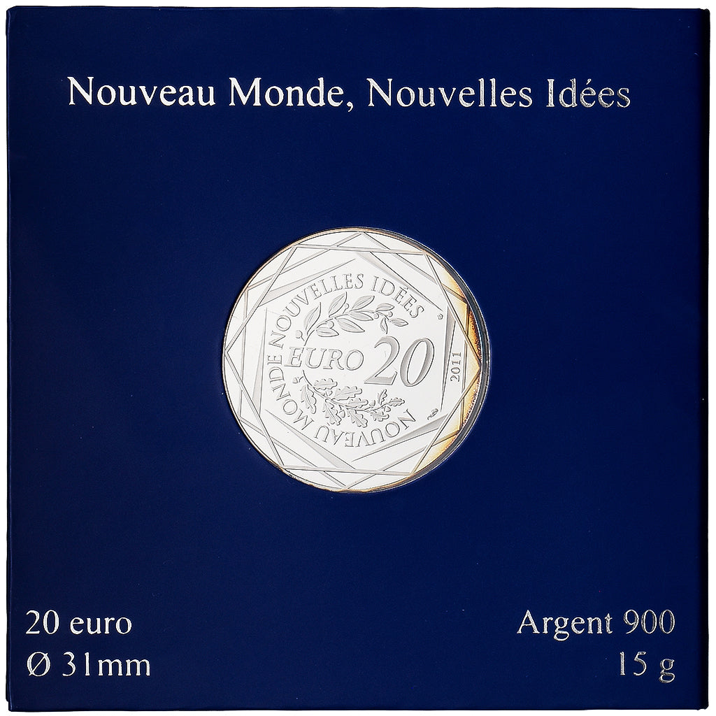 França, 20 Euro, Semeuse, G20 Summit, Proof, 2011, MDP, Prata, MS(65-70)