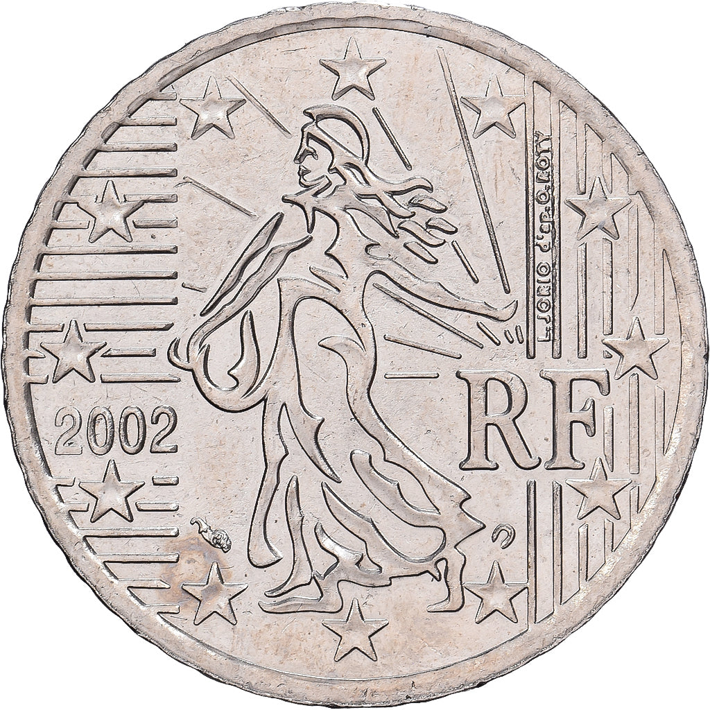 France, 50 Centimes, Pattern, 2002, MDP, White Metal, MS(63), KM:1287