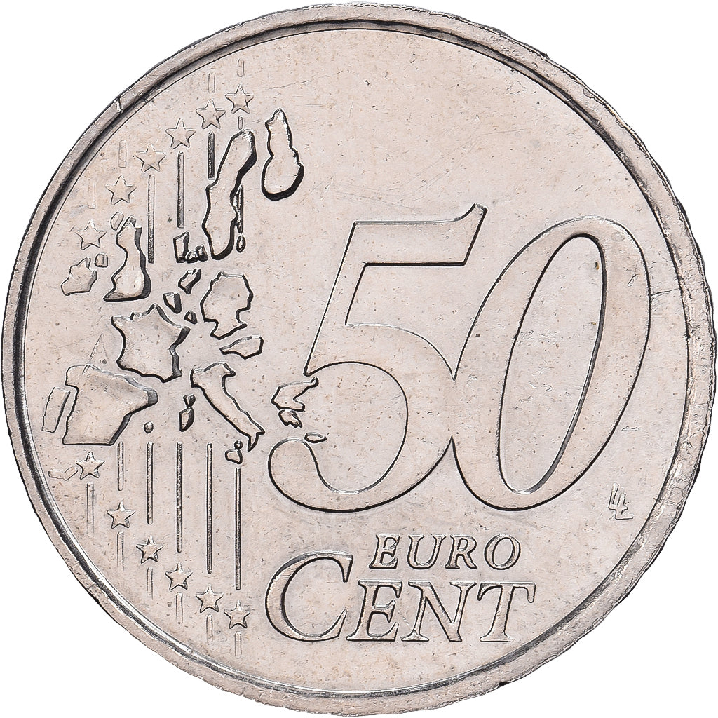 France, 50 Centimes, Pattern, 2002, MDP, White Metal, MS(63), KM:1287
