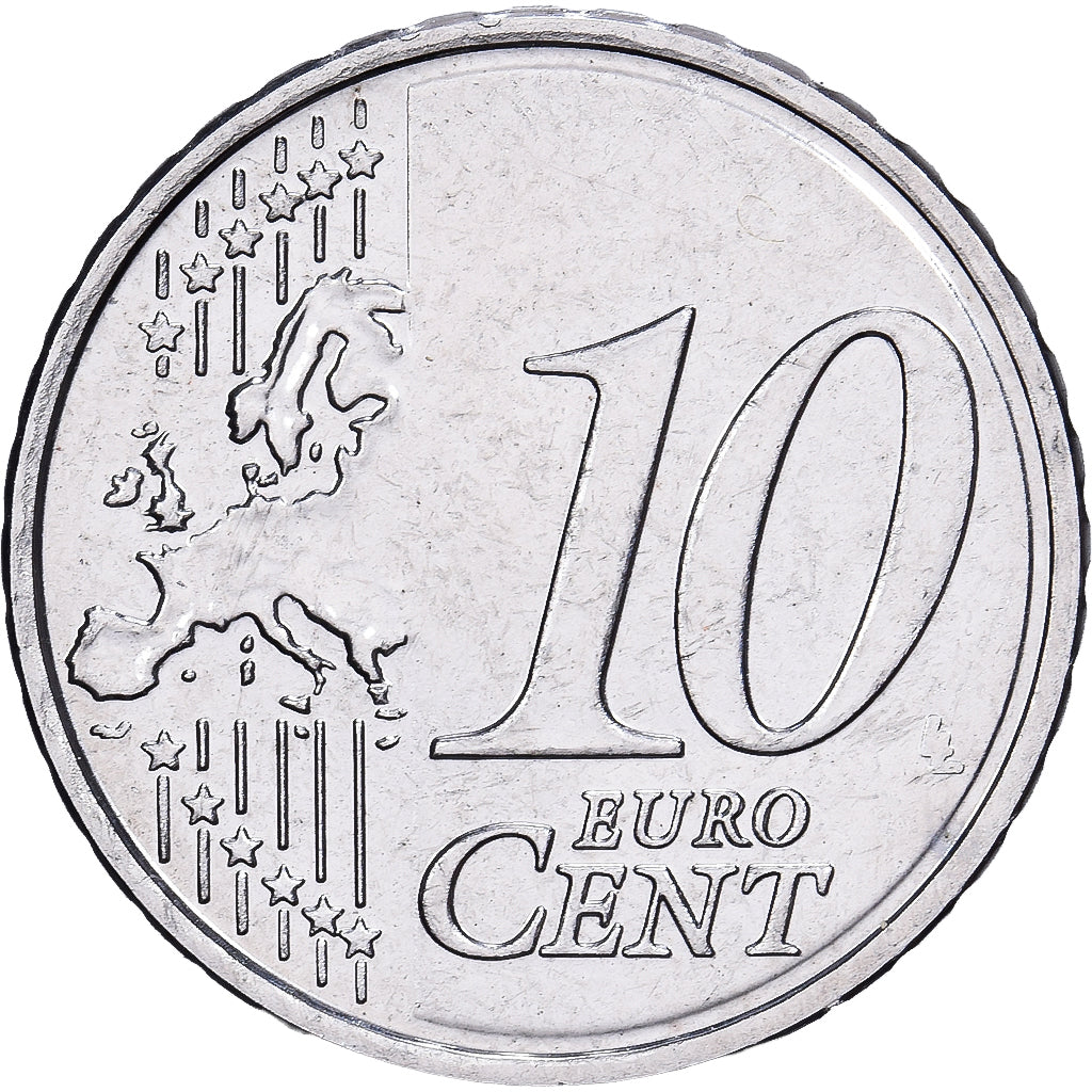 Eurozone, 10 Centimes, Pattern, Undated (2005), White Metal, MS(65-70)