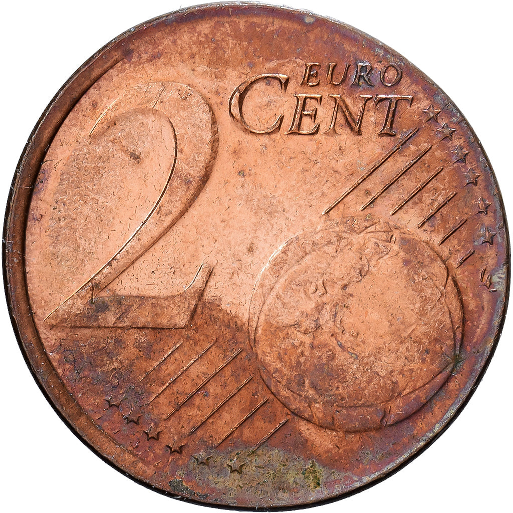 Luxemburg, 2 Centimes, error off center strike, 2019, Utrecht, Copper Plated