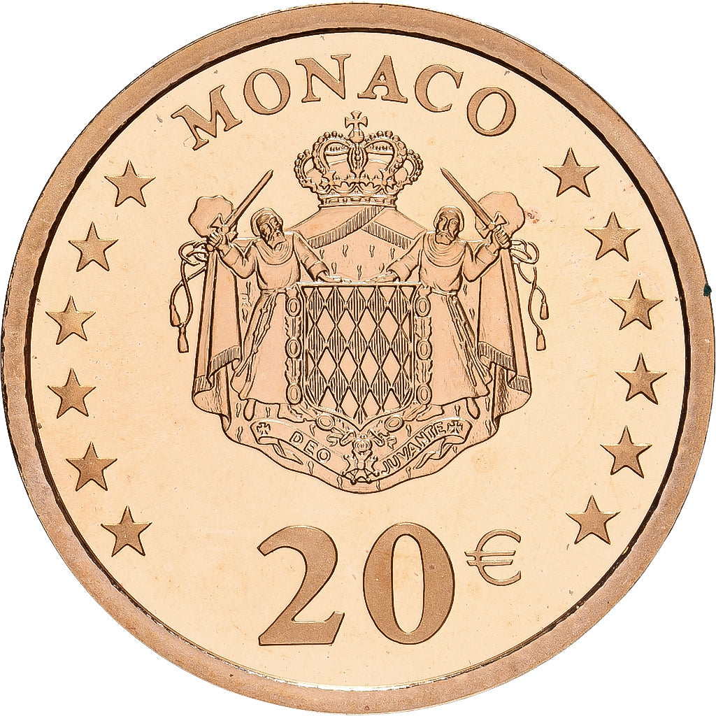 Monaco, Rainier III, 20 Euro, FS, 2002, MDP, Oro, FDC, Gadoury:MC182, KM:177
