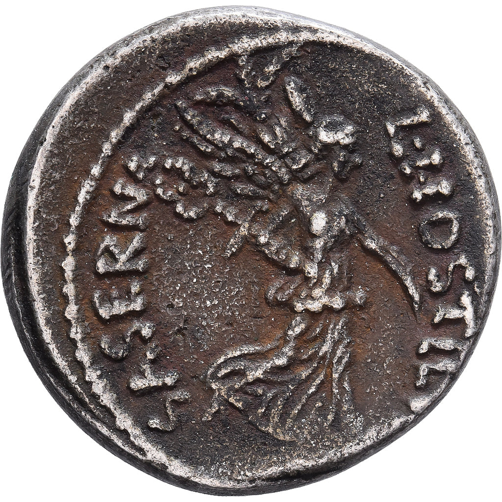 Roman Republic, Hostilia, Denarius, 48 BC, Rome, Srebro, AU(50-53)