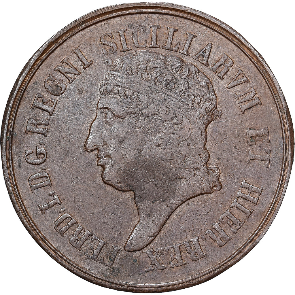 Kingdom of the Two Sicilies, Ferdinand I, 8 Tornesi, 1818, Naples, Miedź