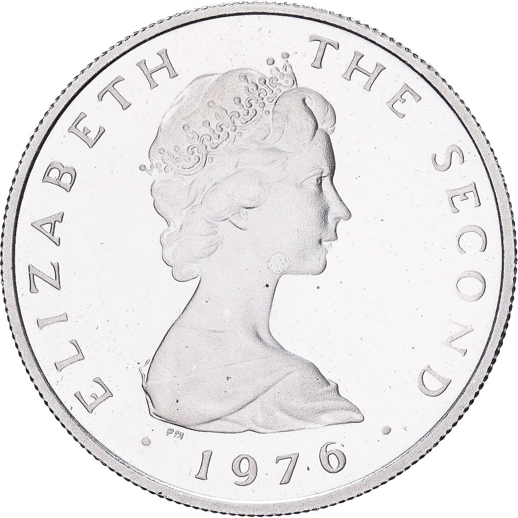 Wyspa Man, Elizabeth II, 5 Pence, 1976, Pobjoy Mint, Proof, Platyna, MS(63)