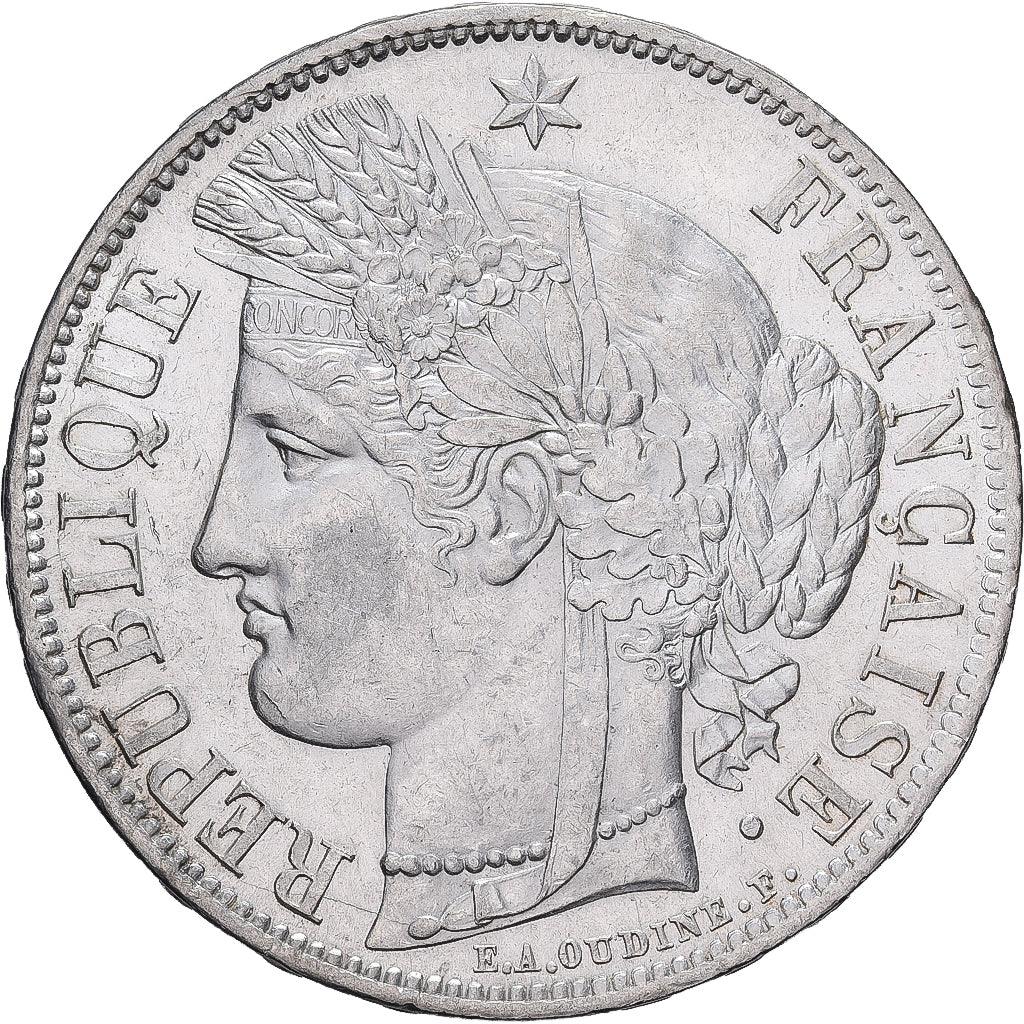 Frankrijk, 5 Francs, Cérès, 1851, Paris, Zilver, PR+, Gadoury:719
