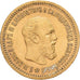 Russie, Alexander III, 5 Roubles, 1889, St. Petersburg, Or, TTB+, KM:42