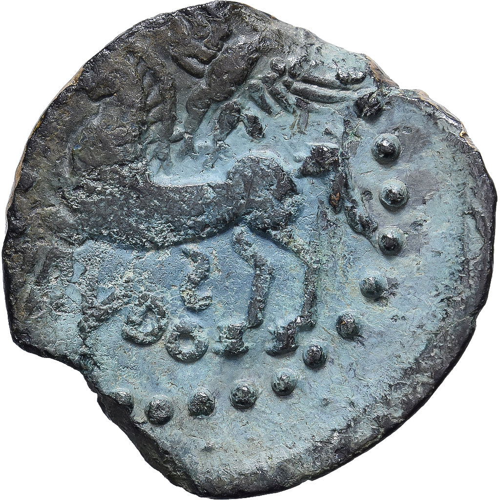 Gaul, Bituriges Cubi, Bronze ABVDOS, 60-50 BC, Extremely rare, Bronzo, BB+