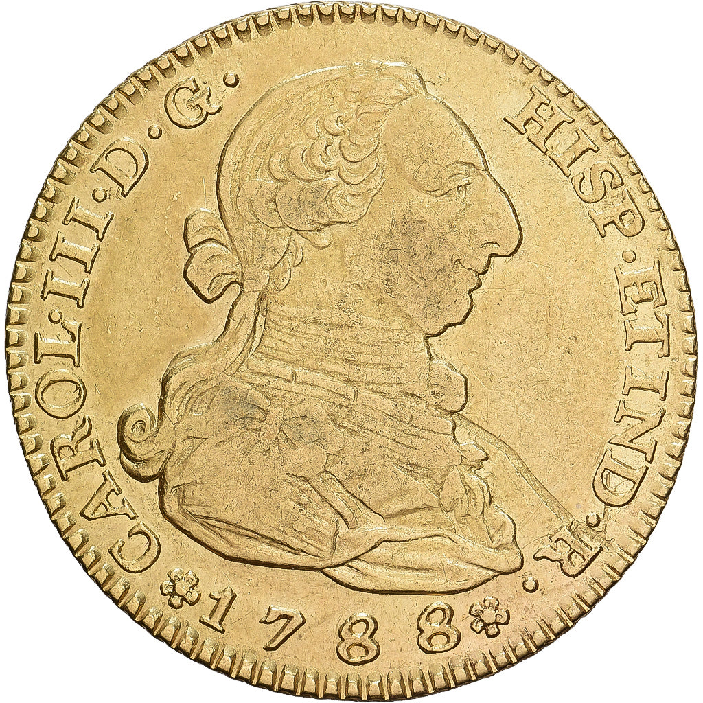 España, Charles III, 2 Escudos, 1788, Madrid, Oro, MBC, KM:417.1a