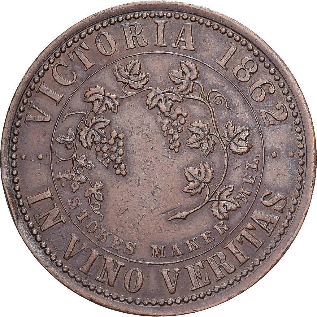 Australia, Thomas Stokes, 1 Penny, 1862, AU(50-53), Copper
