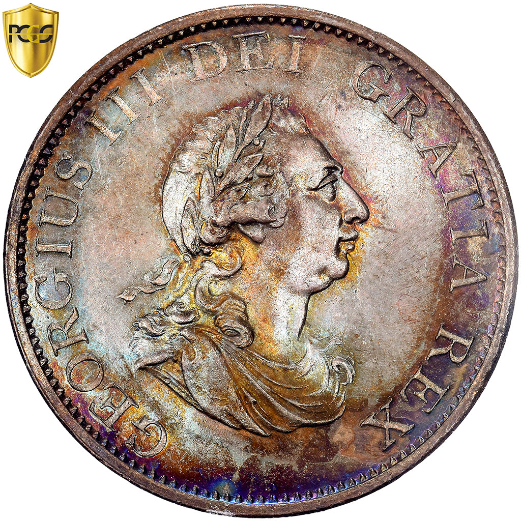 Verenigd Koninkrijk, George III, 1/2 Penny, 1799, Soho, Koper, PCGS, MS66BN