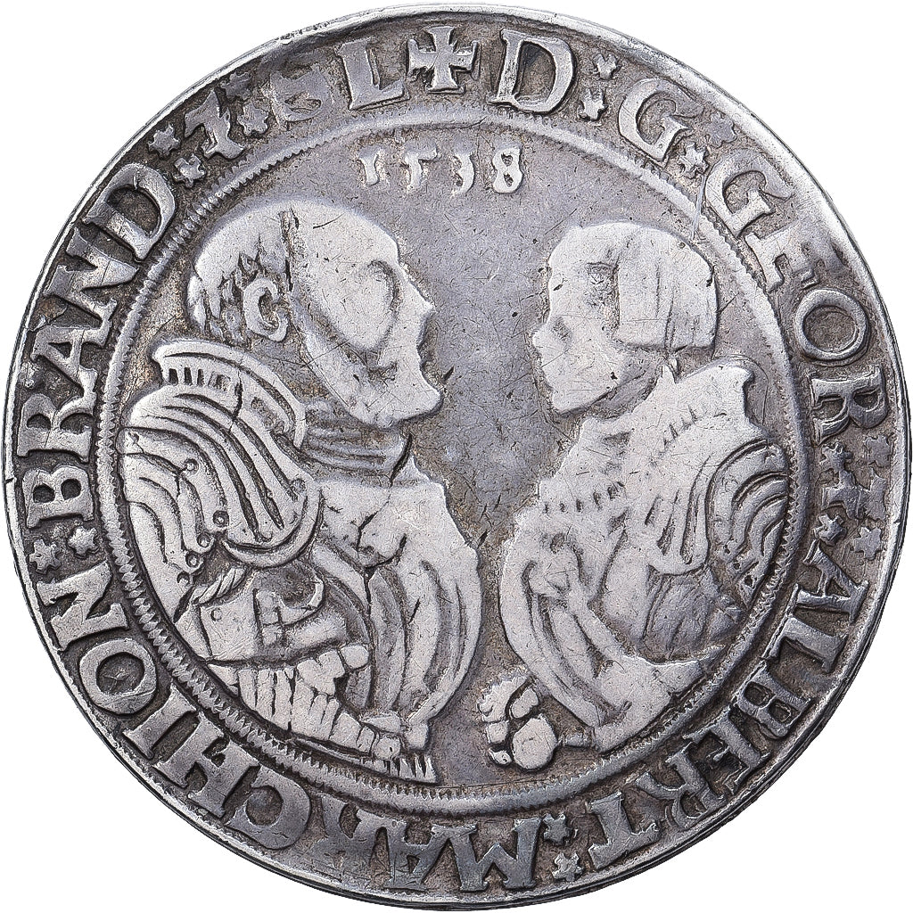 Stati tedeschi, Thaler, 1538-1545, Schwabach, Transformed, Argento, BB