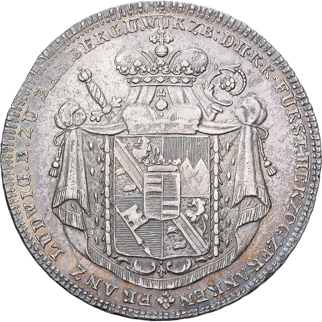 Bishopric of Bamberg, Franz Ludwig, 1 Thaler, 1795, Bamberg, Silver, AU(55-58)