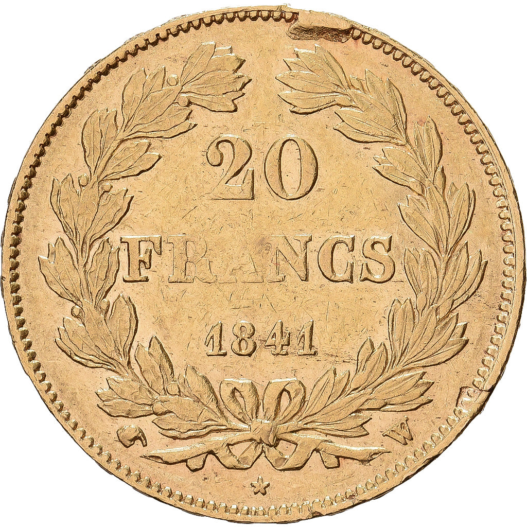 France, Louis Philippe I, 20 Francs Or, 1841, Lille, Gold, EF(40-45)