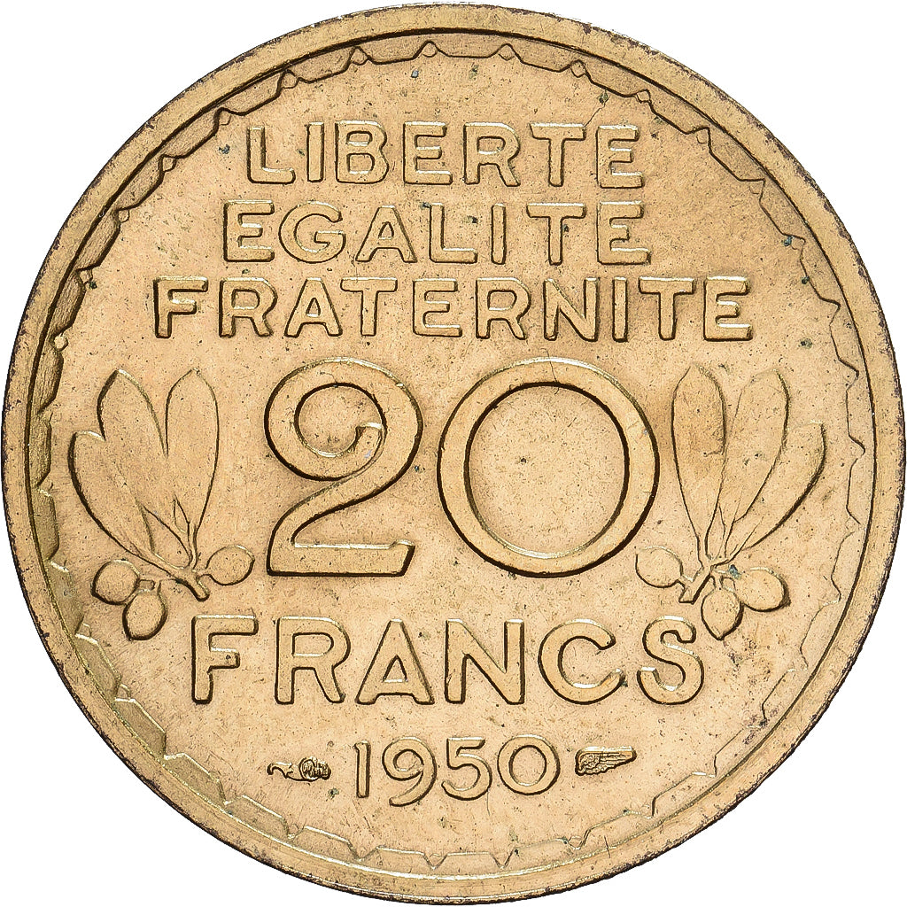 Francia, 20 Francs, Concours de Morlon, 1950, Paris, Pré-série