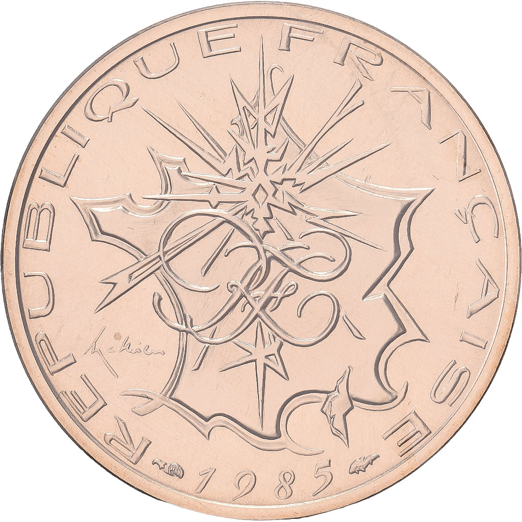 Frankrijk, 10 Francs, 1985, MDP, Piéfort, Cupro-Aluminium, FDC
