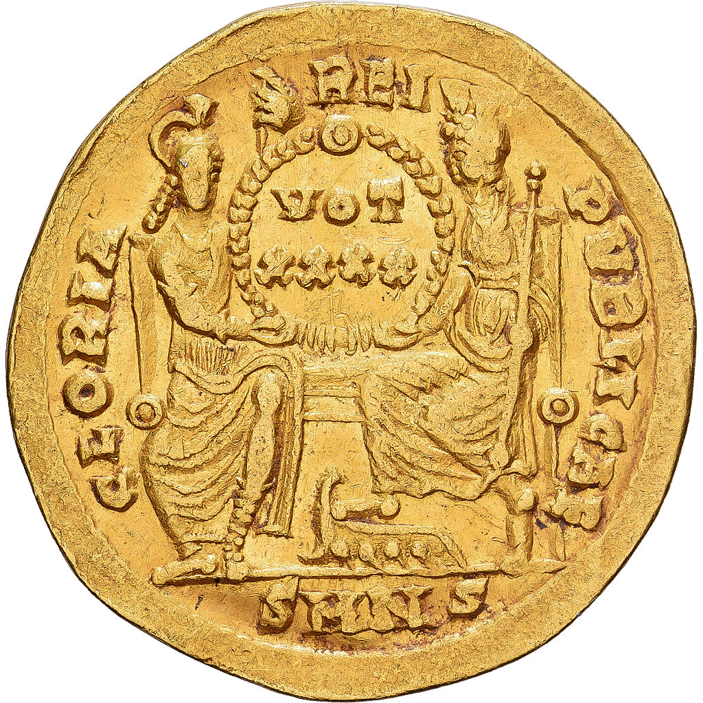 Roman Empire, Constantius II, Solidus, 355-361, Nicomedia, Gold, EF(40-45)