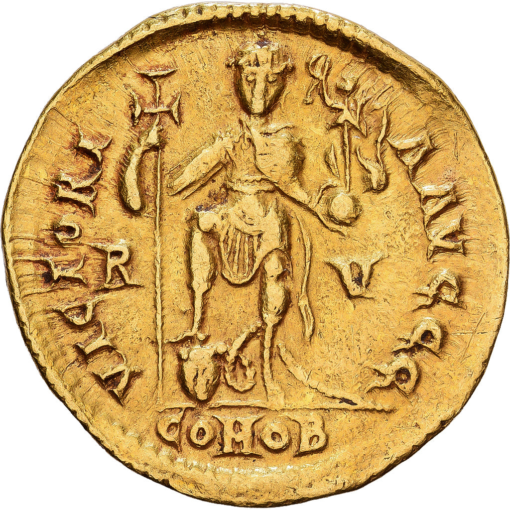 Roman Empire, Valentinian III, Solidus, 355-357, Ravenna, Gold, VF(20-25)