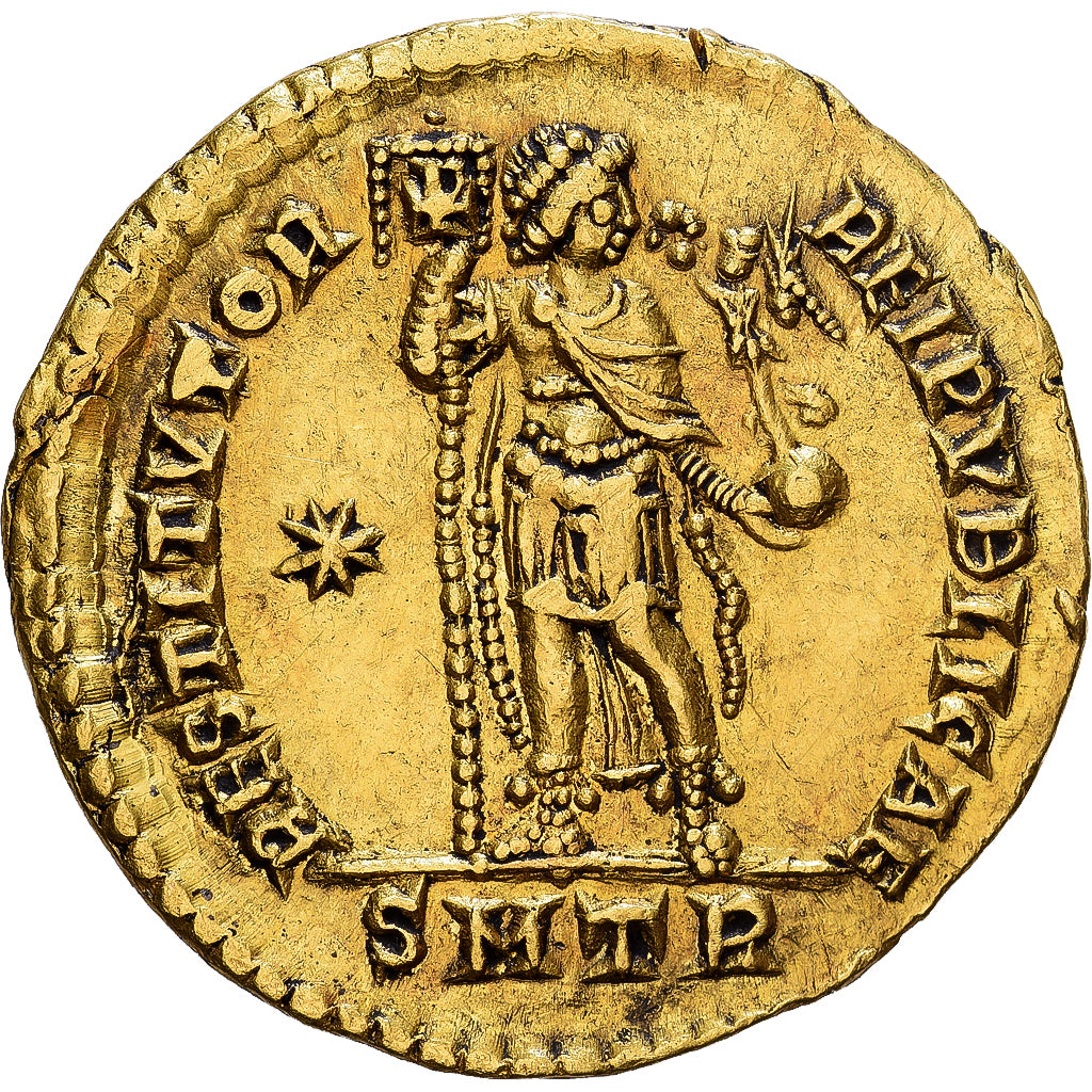 Roman Empire, Magnus Maximus, Solidus, 383-388, Treveri, Gold, SS+, RIC:76