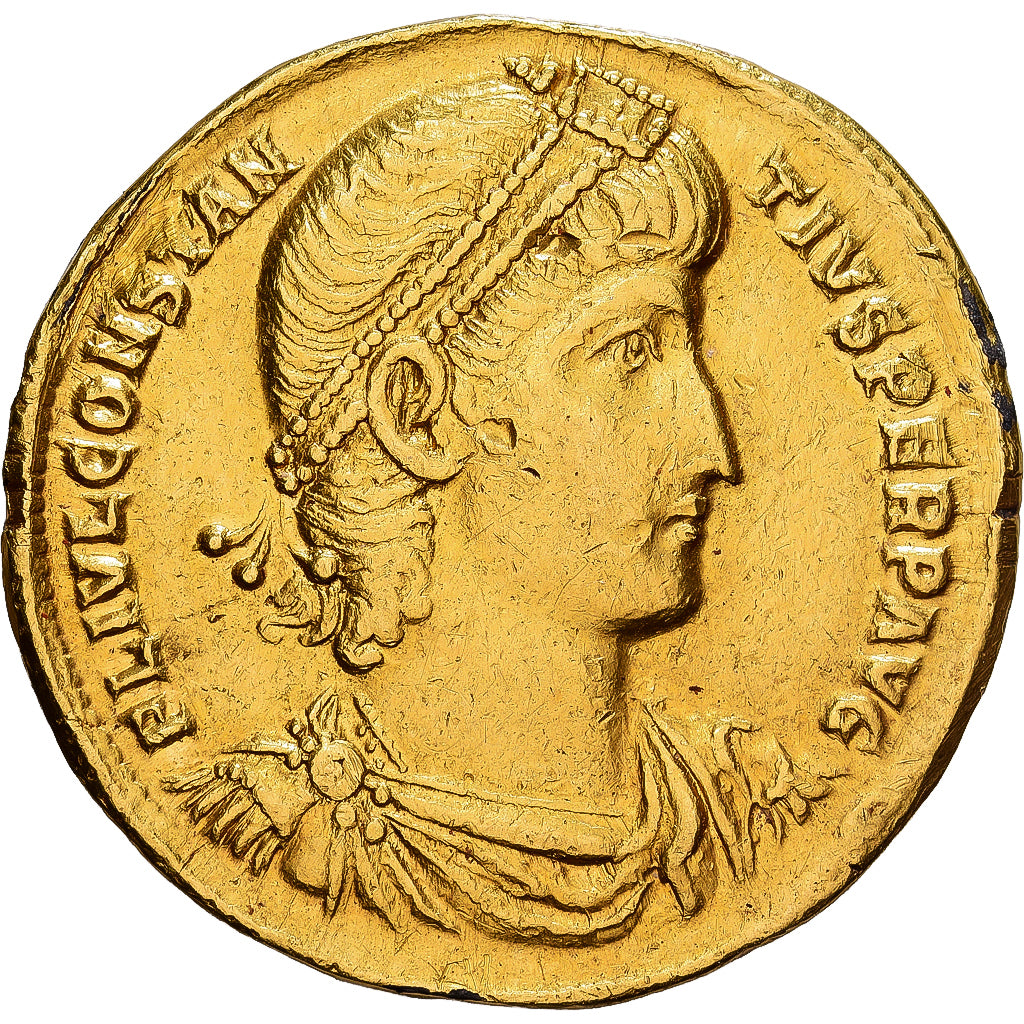 Roman Empire, Constance II, Solidus, 347-355, Antioch, Złoto, AU(50-53), RIC:83