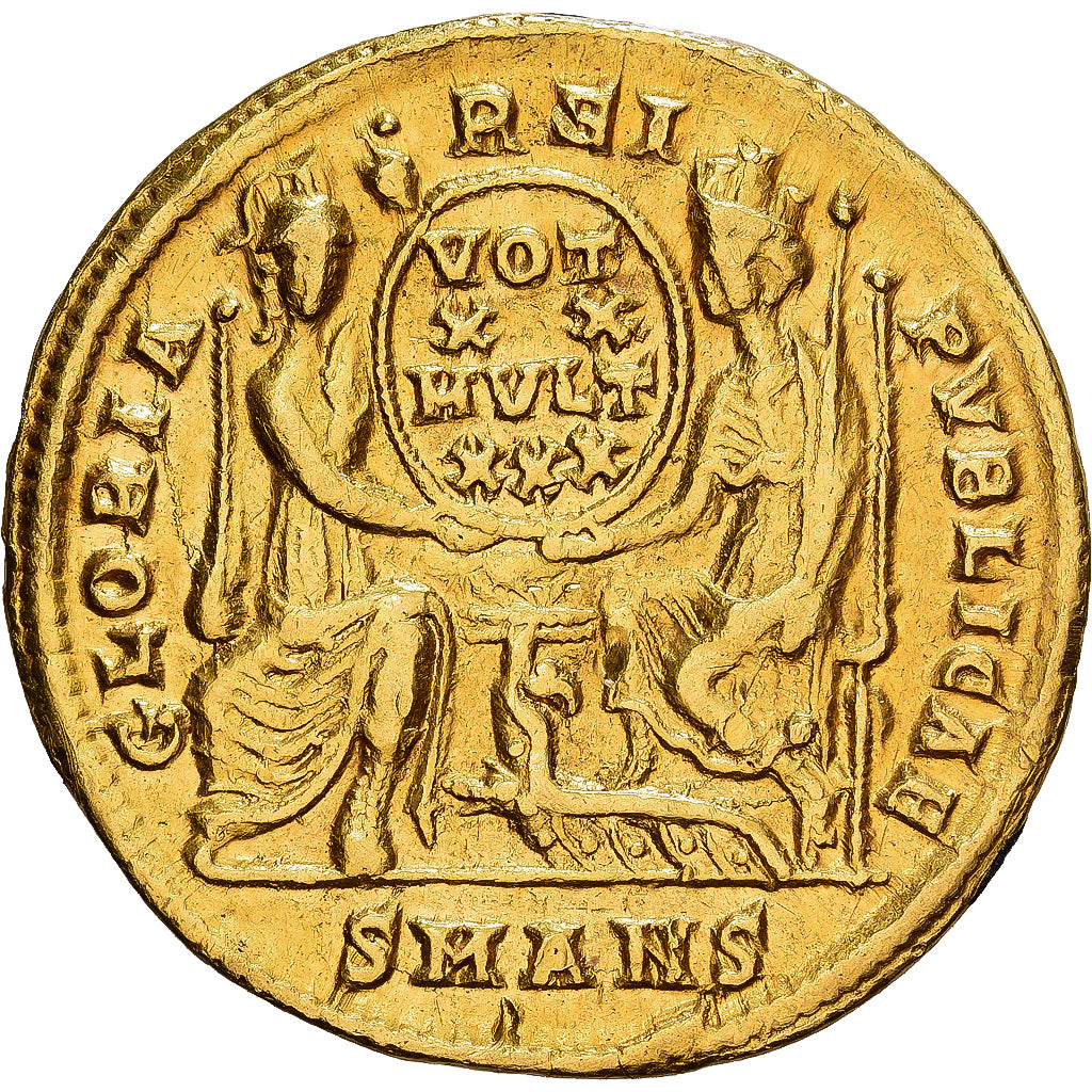 Roman Empire, Constance II, Solidus, 347-355, Antioch, Złoto, AU(50-53), RIC:83