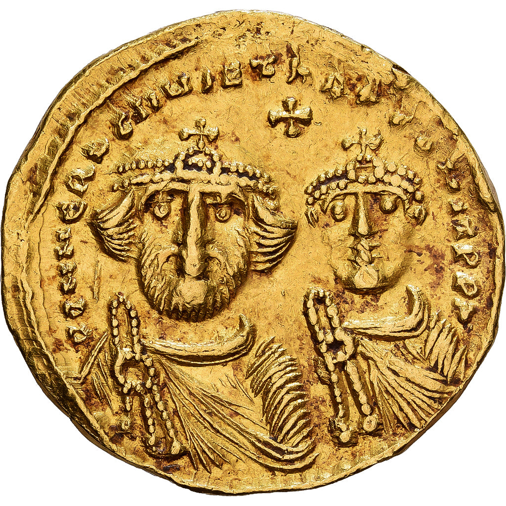 Byzantine Empire, Heraclius, avec Heraclius Constantin, Solidus, 616-625