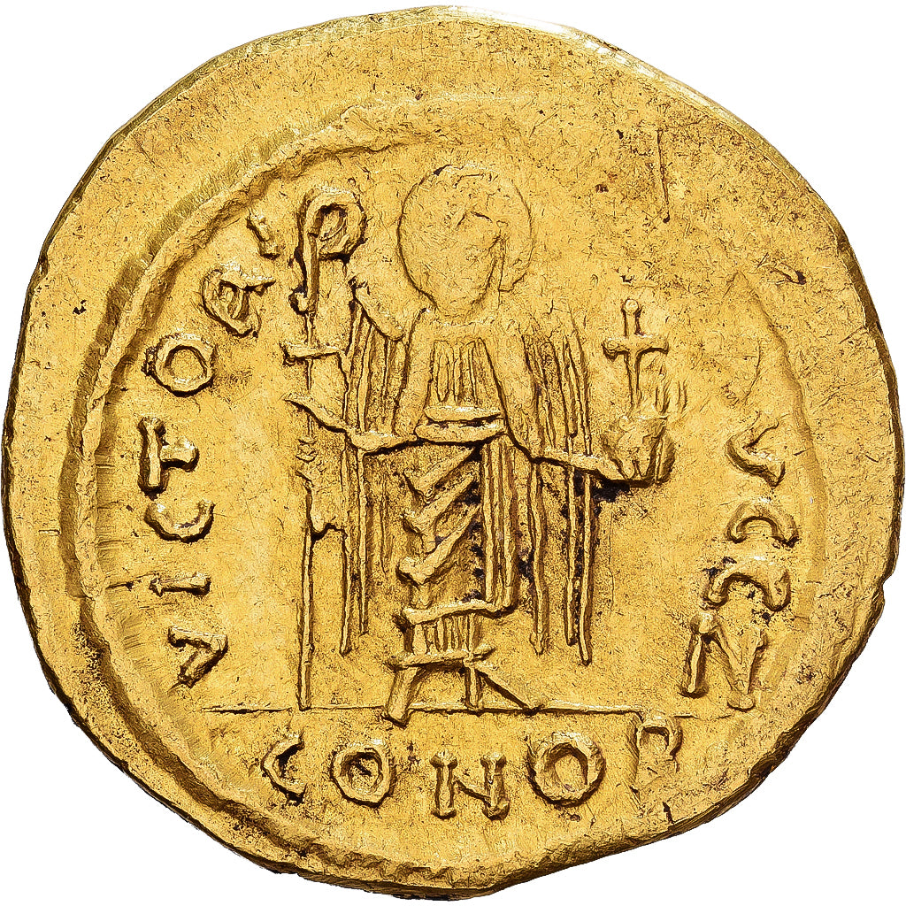 Byzantine Empire, Maurice Tiberius, Solidus, 582-602, Constantinople, Oro, MBC