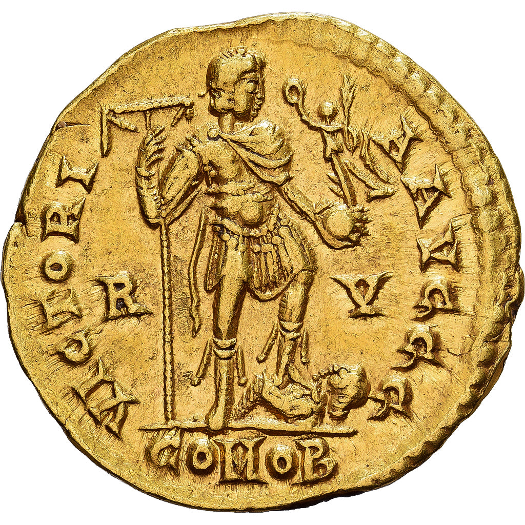 Roman Empire, Honorius, Solidus, 402-406, Ravenna, Gold, AU(55-58), RIC:1287