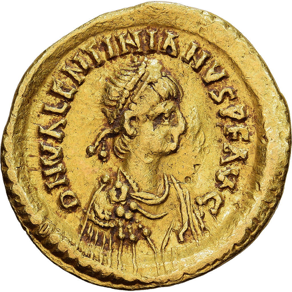 Roman Empire, Valentinian III, Tremissis, 425-429 AC, Constantinople, Gold, SS