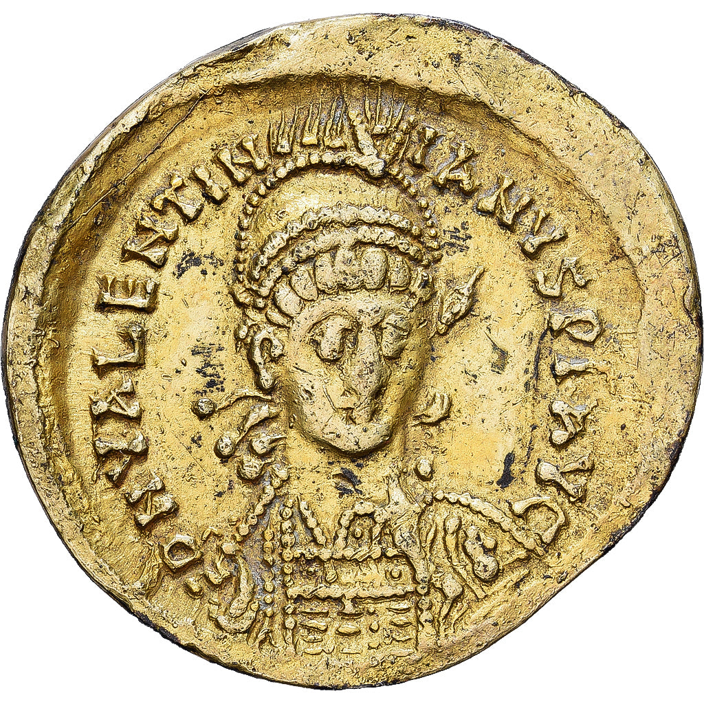 Roman Empire, Valentinian III, Solidus, 450-457, Constantinople, Fourrée, Gold