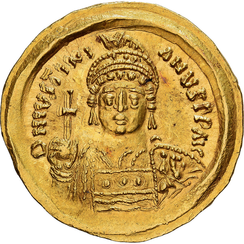 Byzantine Empire, Justinian I, Solidus, 555-556, Sicily, Dourado, MS(63)
