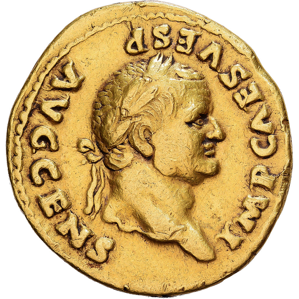 Roman Empire, Vespasian, Aureus, 73, Rome, Re-engraved, Oro, MB+, RIC:II-549