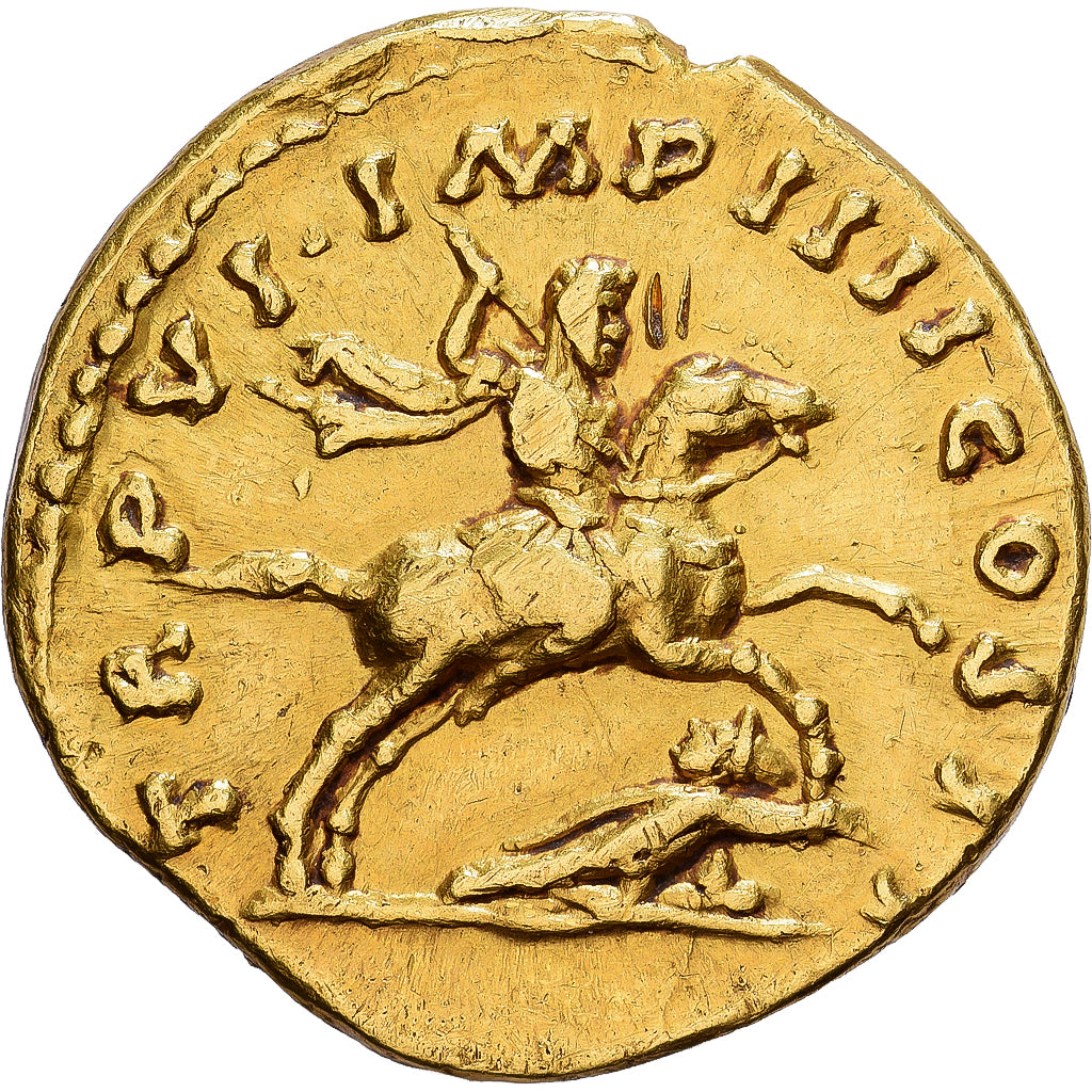 Roman Empire, Lucius Verus, Aureus, 166, Rome, Oro, MBC, RIC:III-567