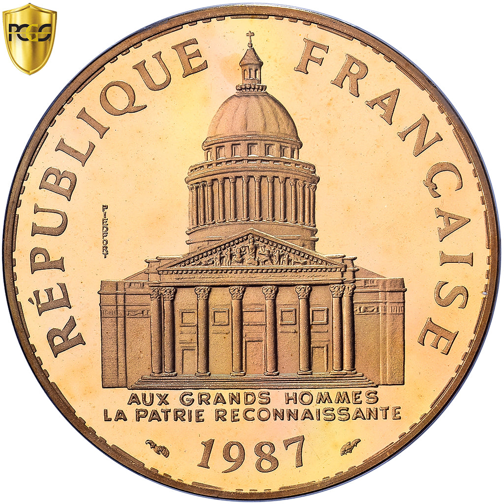 France, 100 Francs, 1987, Monnaie de Paris, Or, PCGS, SP68, KM:P989