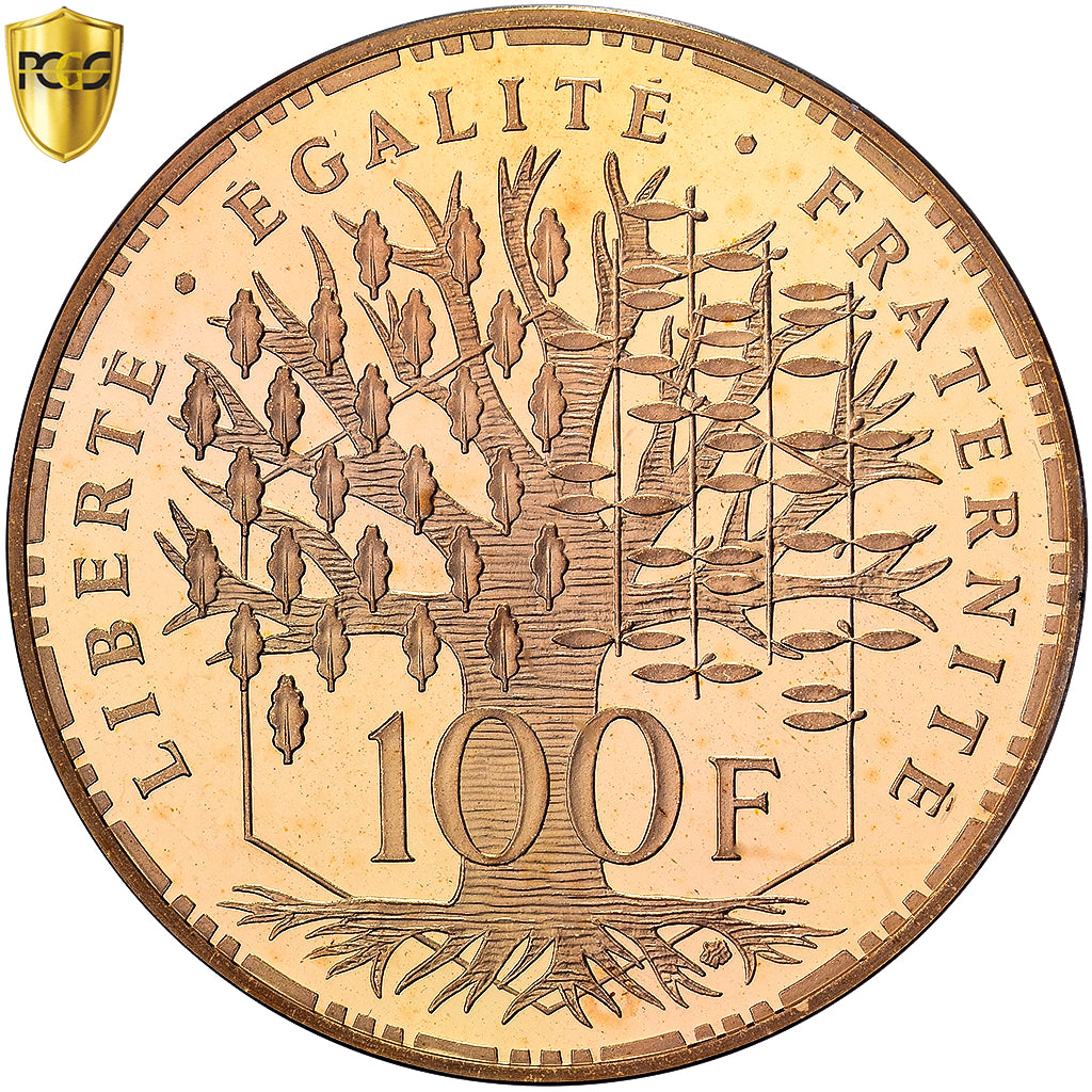 France, 100 Francs, 1987, Monnaie de Paris, Or, PCGS, SP68, KM:P989