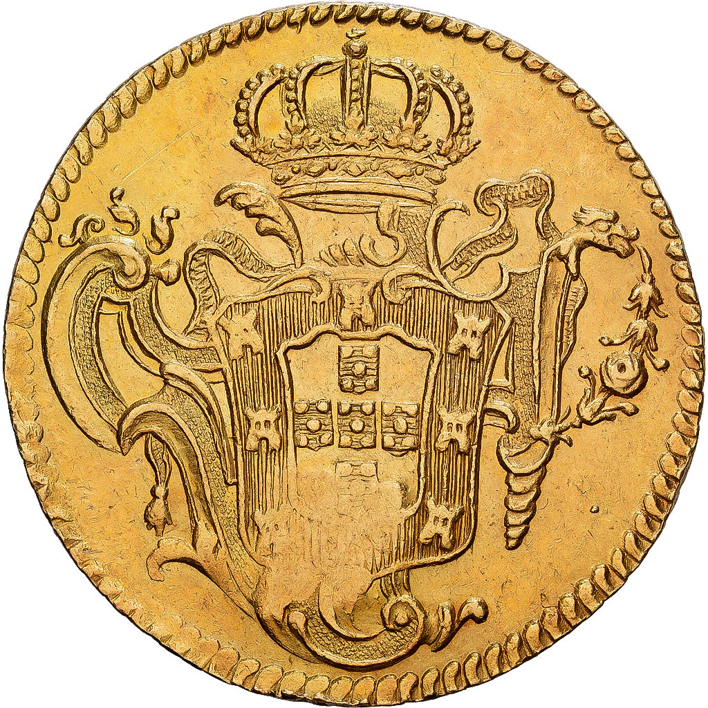 Martinique, Jose I, 6400 Reis, 1776, Rio de Janeiro, Contremarque, Or, SUP