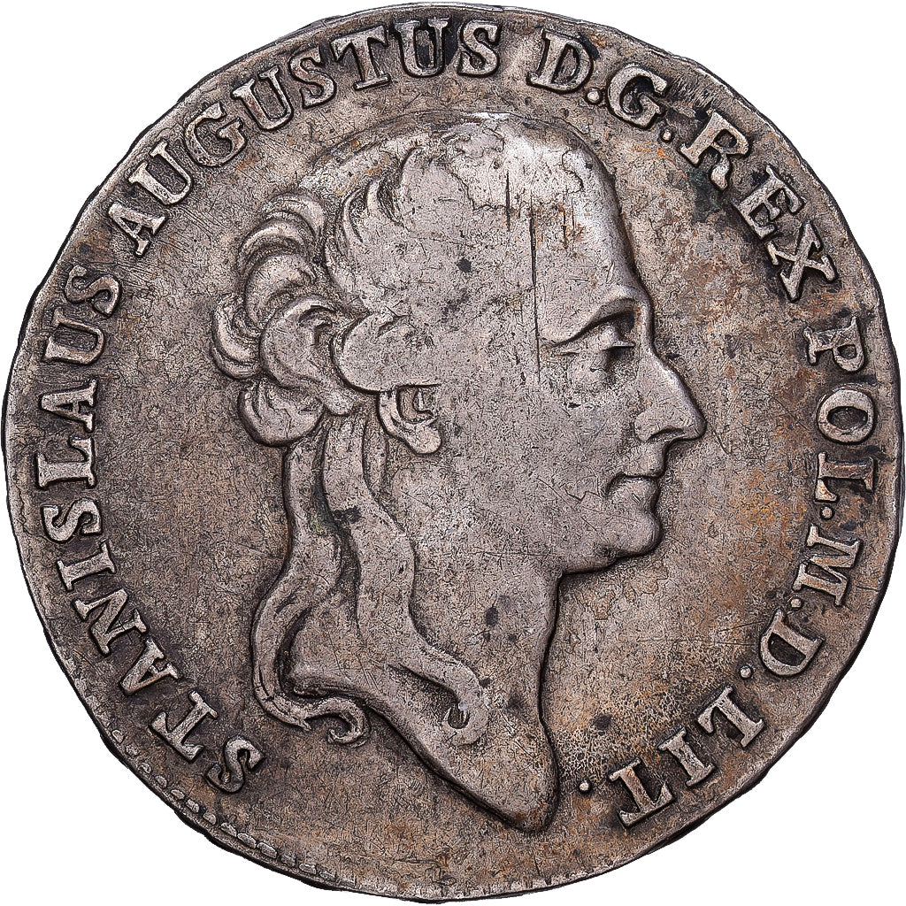 Pologne, Stanislas II Auguste, 1/2 Thaler, 1788, Varsovie, Argent, TB+