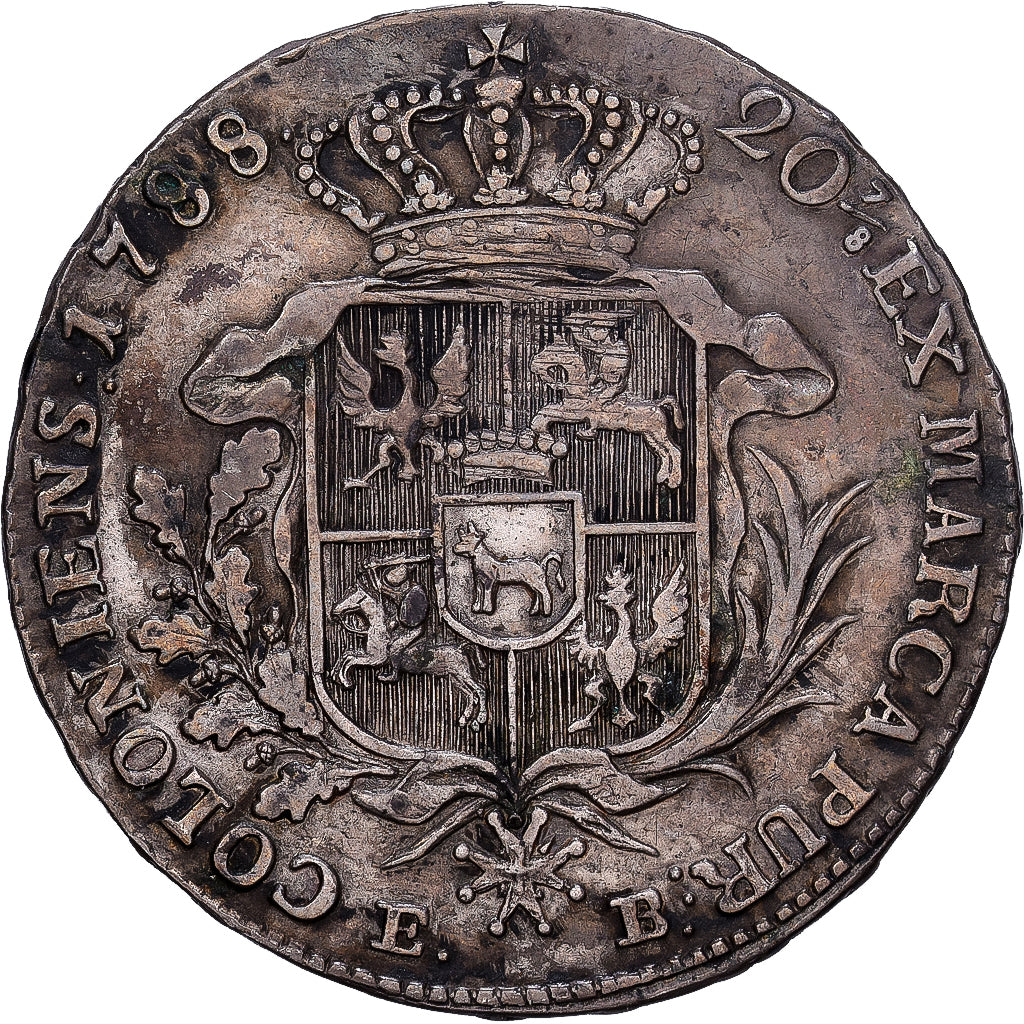 Pologne, Stanislas II Auguste, 1/2 Thaler, 1788, Varsovie, Argent, TB+